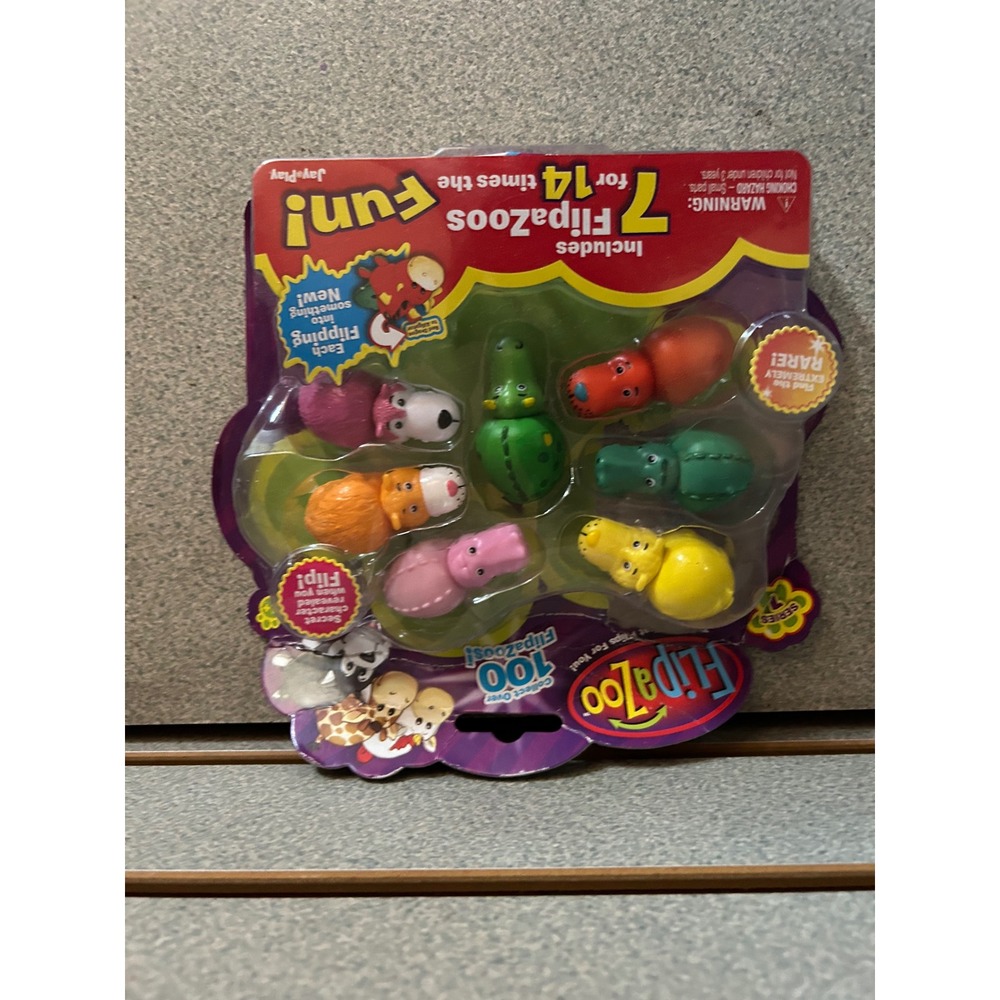 Flipazoo Series 1 Collectible Figures‎ 7 Pack 14 Animals Total Jay@Play Box Wear